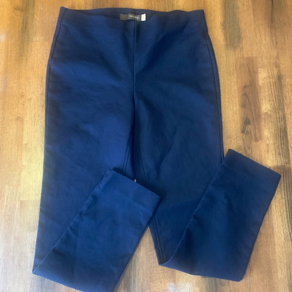 Crosby pants 2 Black Skinny pull on Slacks Elastic Waist